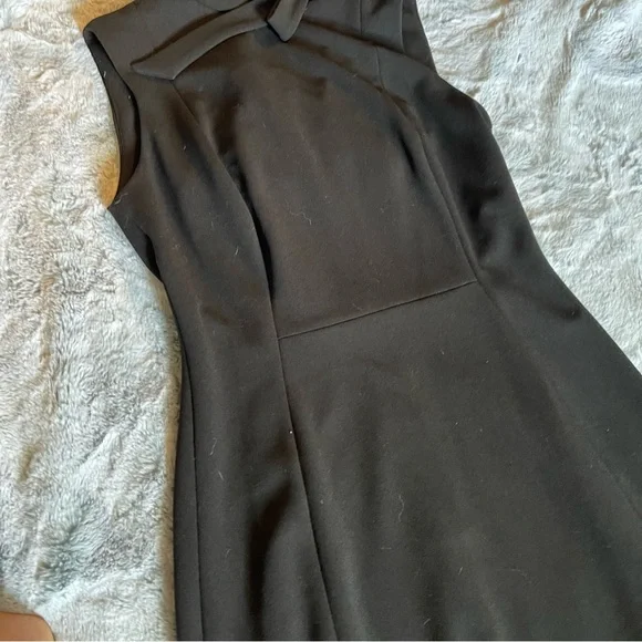 Classic Calvin Klein Seamed Sheath Midi Dress with Bow in Size 4 - Picture 5 of 14
